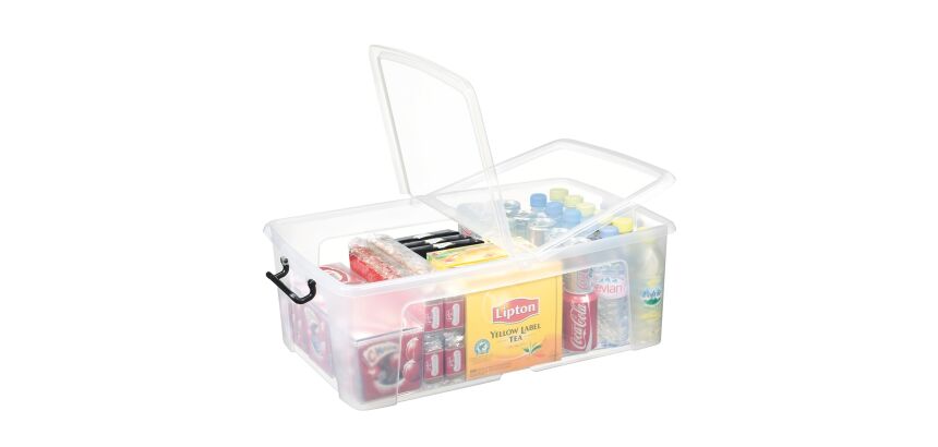 Boîte de rangement en plastique Strata - 50 litres - dim : H 45 x L 69,5 cm