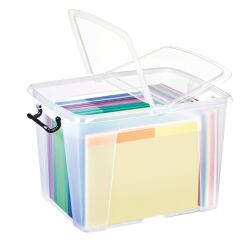 Caja de almacenamiento apilable de plástico CEP Strata - 40 L