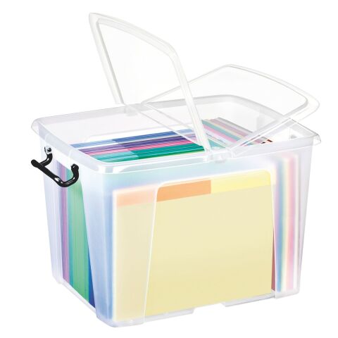 Caja de almacenamiento apilable de plástico CEP Strata - 40 L