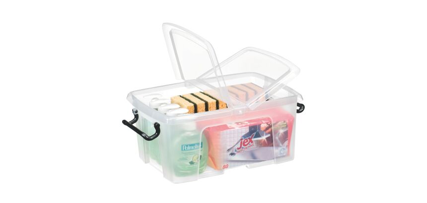 Boîte de rangement en plastique Strata - 12 litres - dim : H 29,5 x L 40,5 cm