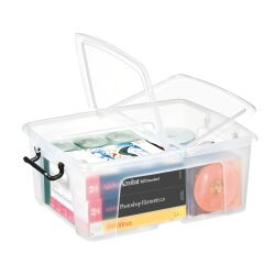 Caja de almacenamiento apilable de plástico CEP Strata - 24 L