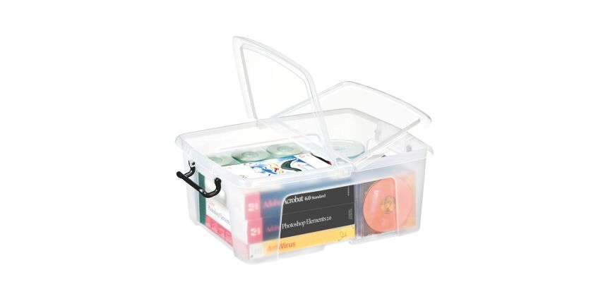 Opbergbox plastic 24 L Strata transparant