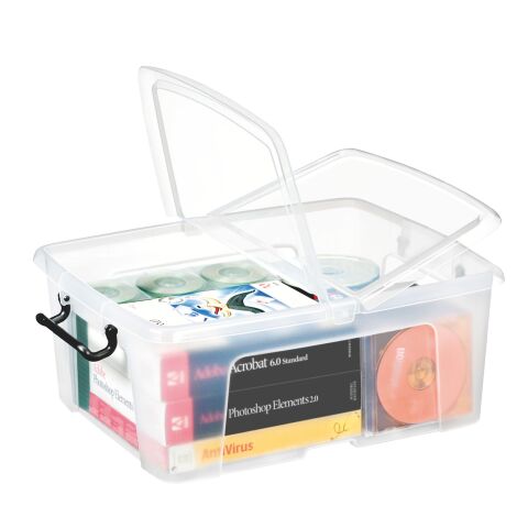 Caja de almacenamiento apilable de plástico CEP Strata - 24 L