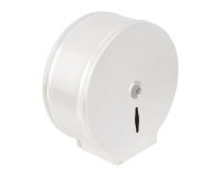 Dispensador papel higienico rollo jumbo JVD metal blanco