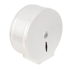 Dispensador papel higienico rollo jumbo JVD metal blanco