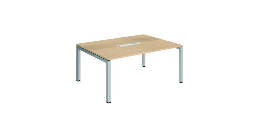 Table de réunion chêne clair Team Line