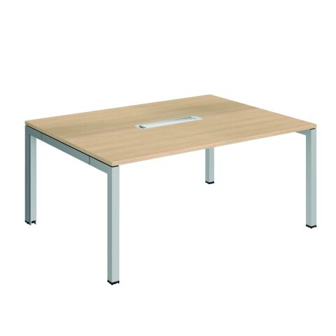 Mesa de reunión Arko roble 160 x 120 cm patas aluminio