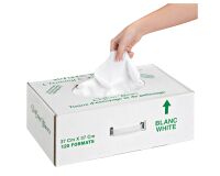Precut white cotton rags box of 120 pieces