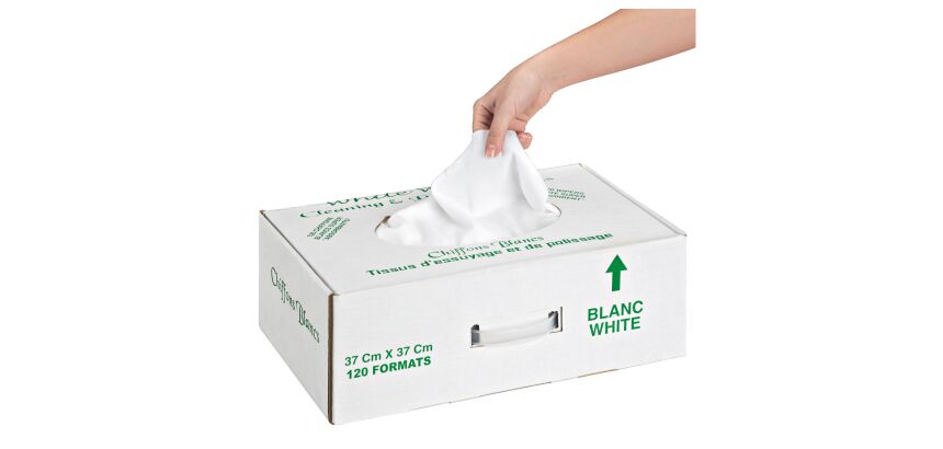 Chiffon textile coton - boîte de 120