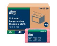 Lavette ajourées non tissées synthétiques Tork premium couleur - Paquet de 40