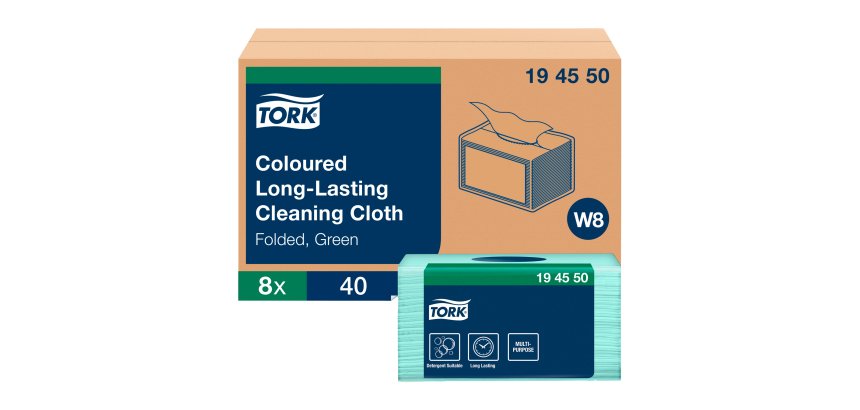 Lavette ajourées non tissées synthétiques Tork premium couleur - Paquet de 40