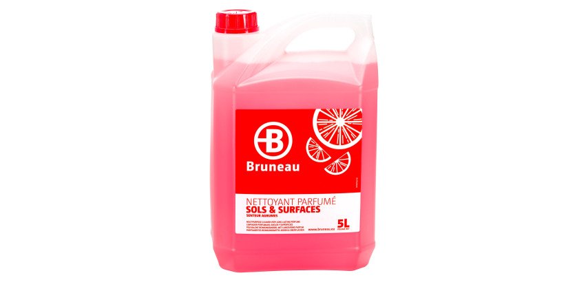Pack 2 + 1 cleansing product floors and surfaces Bruneau citrusfruit - can of 5 liter