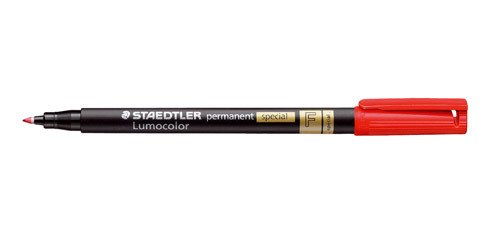 Rotulador Lumucolor Permanente Special Staedtler Rojo