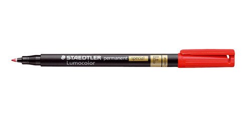 Rotulador Lumucolor Permanente Special Staedtler Rojo