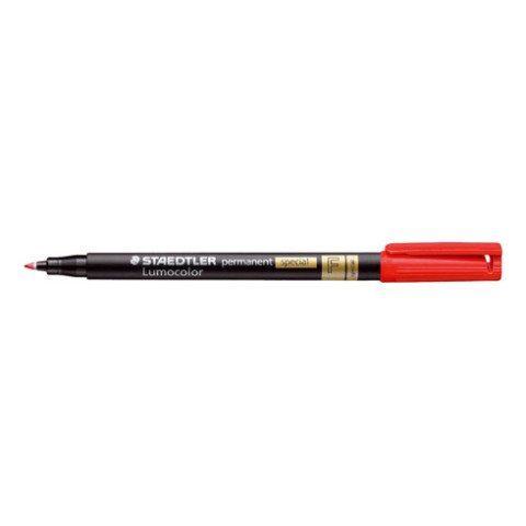 Rotulador Lumucolor Permanente Special Staedtler Rojo