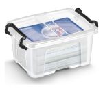 Boîte de rangement en plastique Strata - 0,4 litre - dim : H 6,7 x L 12,5 cm