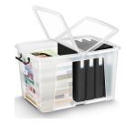 Boîte de rangement en plastique Strata - 65 litres - dim : H 35 x L 59 cm