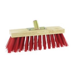 Broom type "road worker", red vinyl, 31 cm.