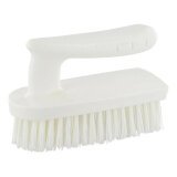 Brush with handle half hard fibres width 14,5 cm white