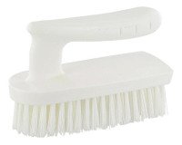 Brush with handle half hard fibres width 14,5 cm white