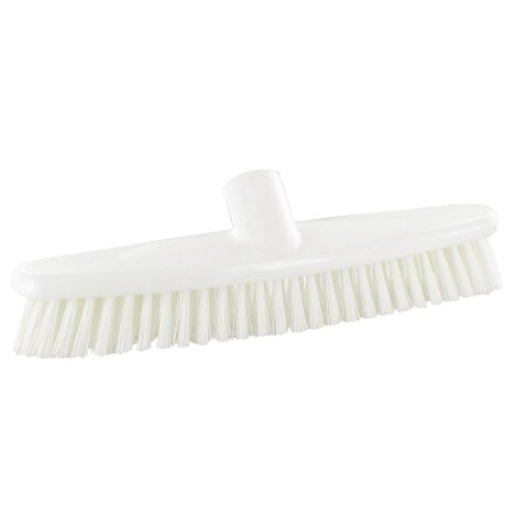 Scrubbing brush half hard fibers white W 28.5 cm