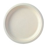 Assiette en carton Ø 23 cm,  blanche - Lot de 50