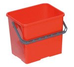 Seau de lavage professionnel rouge 6 litres
