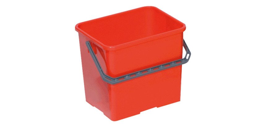 Seau de lavage professionnel rouge 6 litres