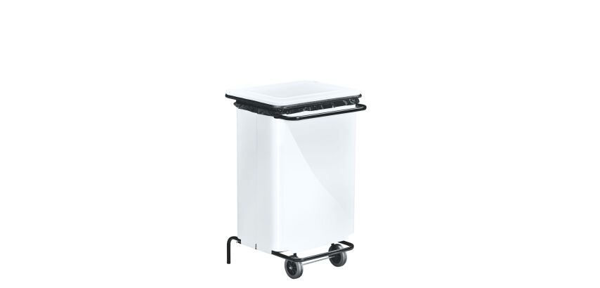 Holder for garbage bags 110 l with pedal colour white