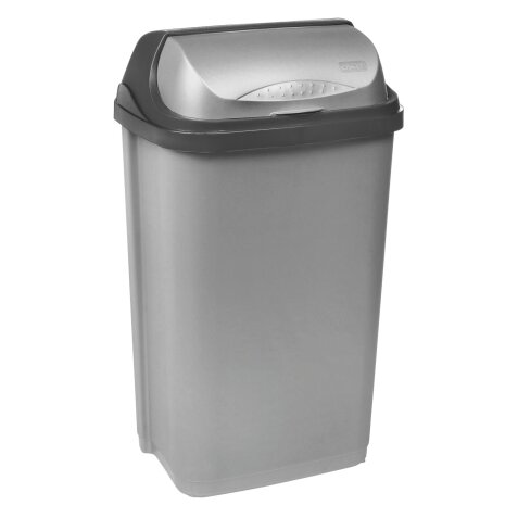Garbage can 50 l Rossignol rectangular light grey.
