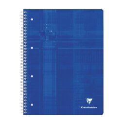 Notebook Clairefontaine spiral binding 160 removable pages 21 x 29,7 cm 5 x 5 assorted colors