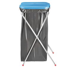 Support for folding 110 litres blue garbage bags