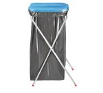 Support de sacs poubelles pliable 110 litres bleu