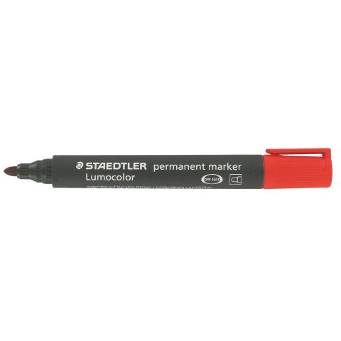 Rotulador permanente Lumocolor estándar. Trazo 2 mm. Rojo