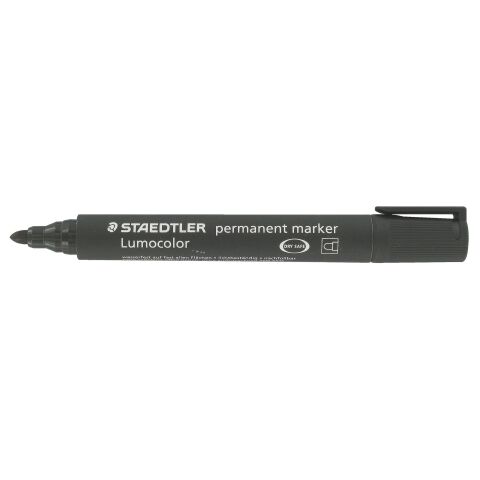 Rotulador permanente Lumocolor estándar. Trazo 2 mm. Negro