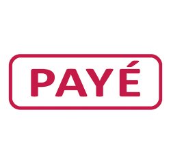 Stamp with red ink Trodat Xprint 4992.02 'Payé'