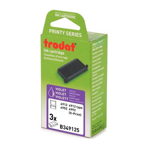 Almohadilla Trodat Printy 4912 Pack de 3 violeta