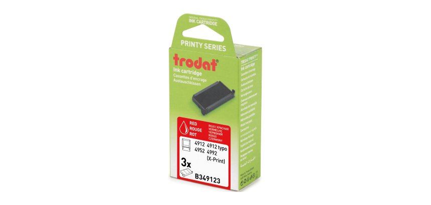 Cassette d'encrage Trodat Printy 6/4912 - Lot de 3