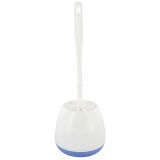 Toilet brush and holder in plastic