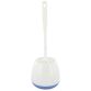 Combiné brosse WC plastique blanc-bleu