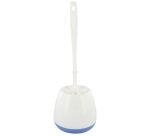 Combiné brosse WC plactique blanc-bleu
