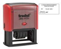 Tampon encreur personnalisé automatique dateur Trodat Printy 4726 monochrome - rouge