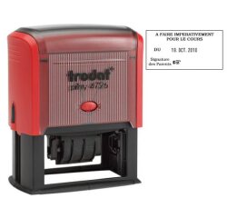 Tampon encreur personnalisé automatique dateur Trodat Printy 4726 monochrome - rouge
