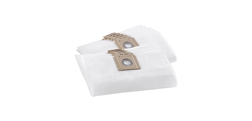 Sacs pour aspirateur Kärcher T15/1 T17/1  X10 MF - Lot de 10