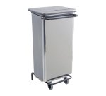 Support de sacs poubelles mobile 110 Litres à pédale inox