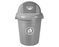 Trash can Push 80 liters - grey