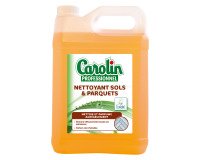 Bottle of 5 L Carolin cleaning product with bee wax