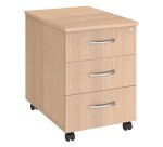 Pack bureau Excellens Bois L160 pieds pleins + caisson mobile 3 tiroirs Excellens