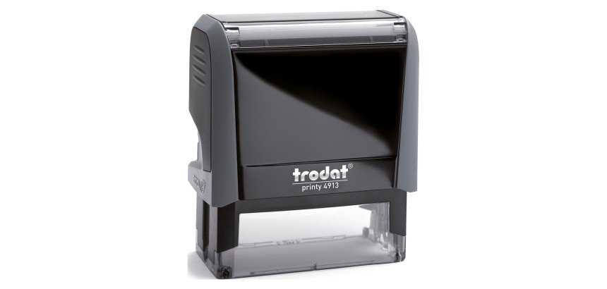 Tampon texte personnalisable Printy 4913 Trodat monochrome 5 lignes
