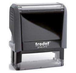 Trodat Printy 4915 sello con texto personalizable 8 líneas 70 x 25 mm monocromo